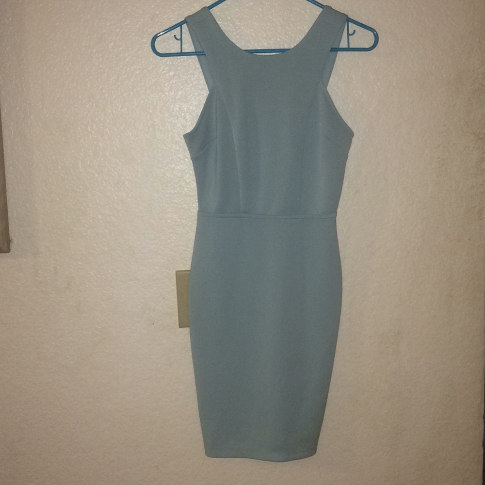 Pale blue dress